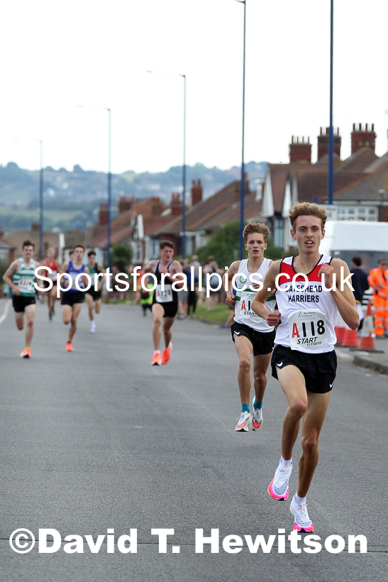 Mens under-17s 2021 Northern 6 and 4 Stage and Young Athletes Road Relays, Redcar. Photo: David T. Hewitson/Sports for All Pics